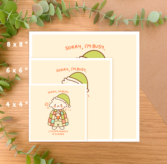 Hot Choccy O'Clocky (Lamb) - Square Art Print