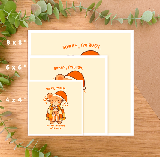 Hot Choccy O'Clocky (Mouse) - Square Art Print