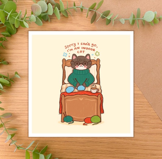 I’m an Indoor Cat - Square Art Print