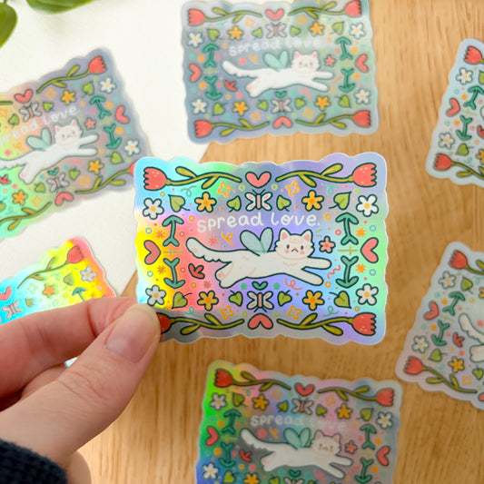 Spread Love (Feb 25) - Limited Edition Patreon Iridescent Vinyl Sticker