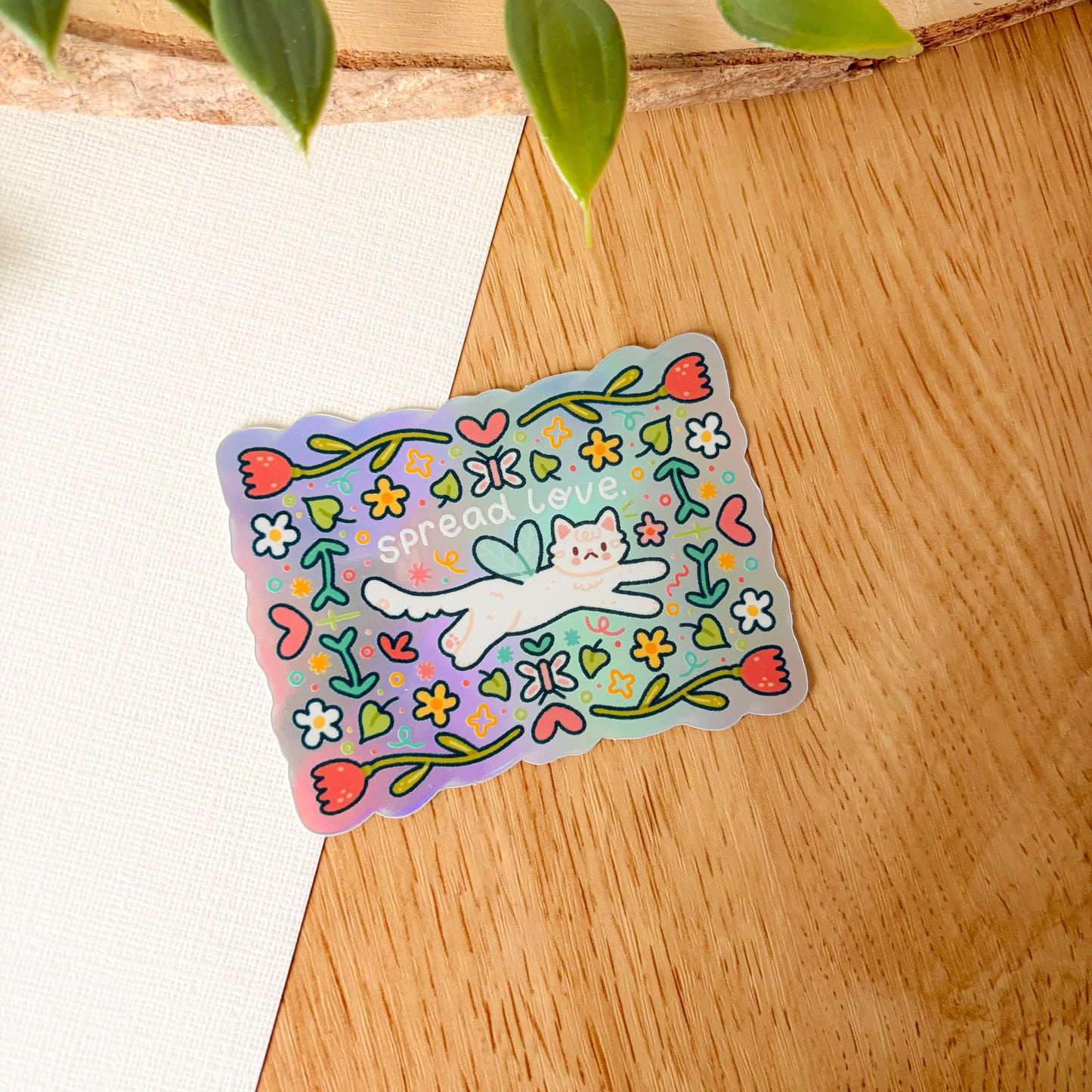 Spread Love (Feb 25) - Limited Edition Patreon Iridescent Vinyl Sticker
