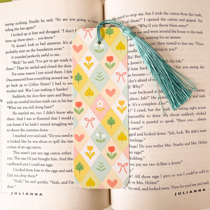 Spring Floral Quilt Bookmark