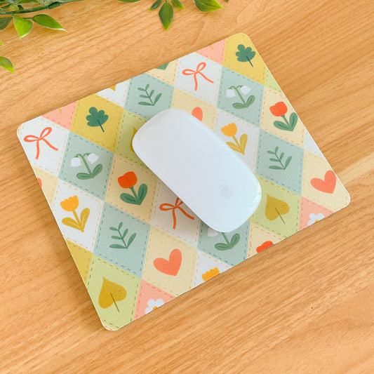 Spring Floral Quilt - Rectangle Mouse Mat