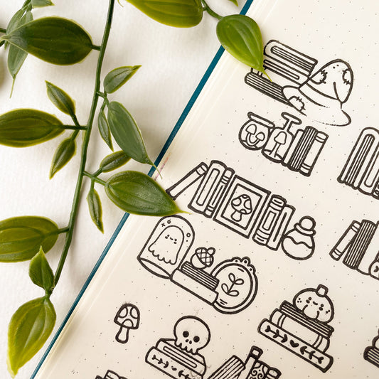 Witches Shelves - Clear Acrylic Stamp Set