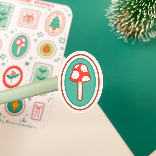 Winter Stamps - Sticker Sheet