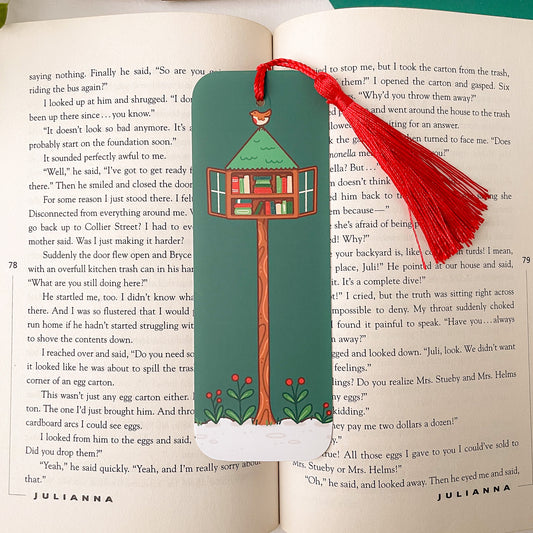Tiny Library (Winter) - Bookmark