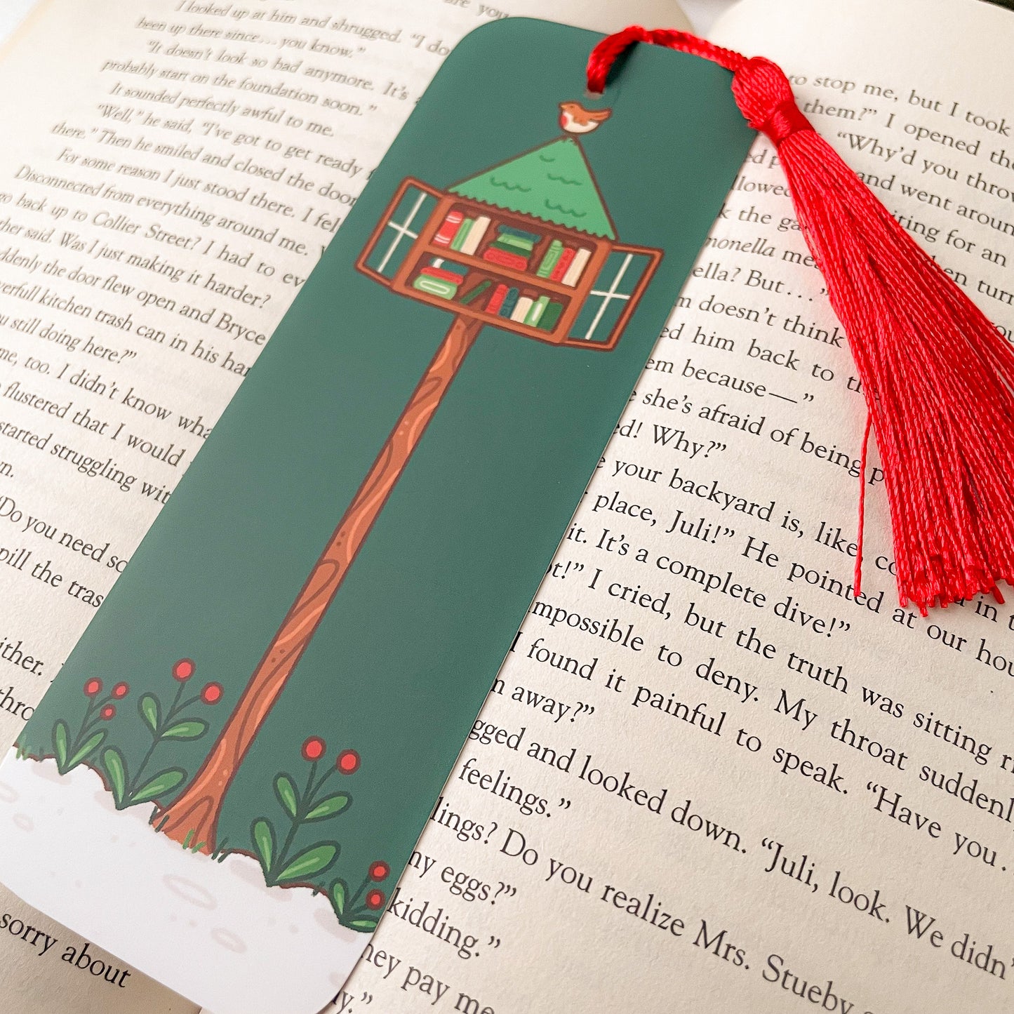 Tiny Library (Winter) - Bookmark
