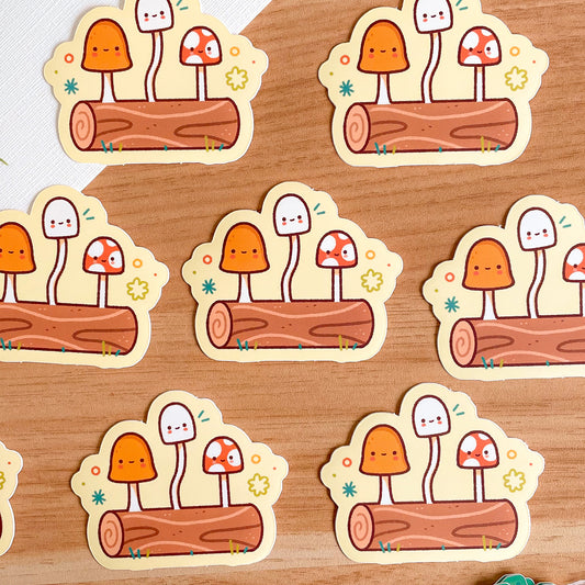 Mushroom Log (April 24) - Limited Edition Patreon Matte Vinyl Sticker