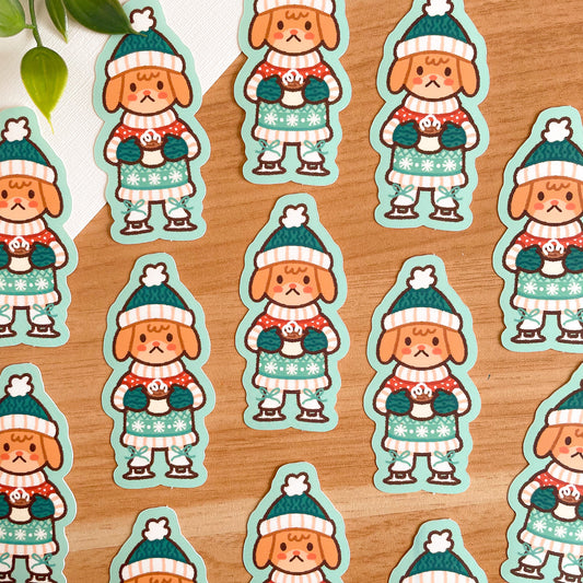 Winter Dog (Dec 24) - Limited Edition Patreon Matte Vinyl Sticker