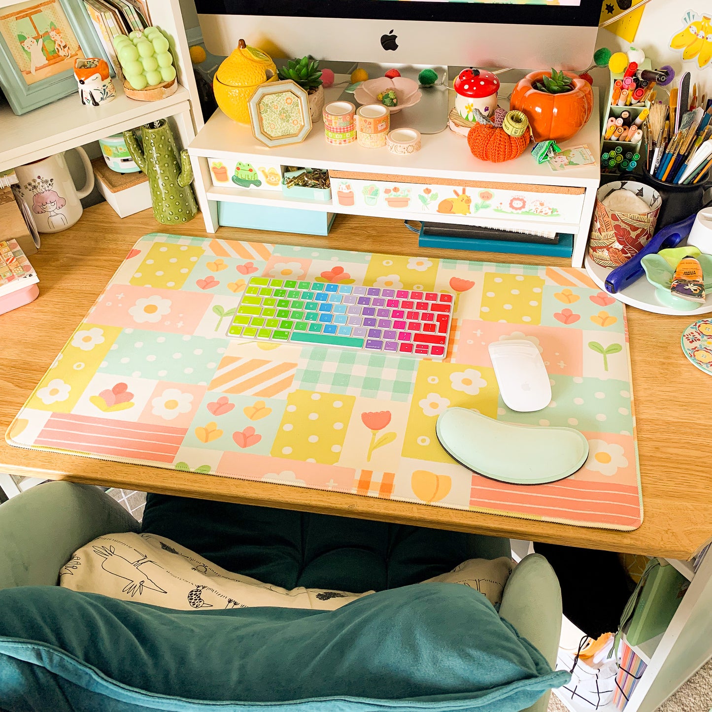 Spring Patchwork - Large Gaming Mouse Mat