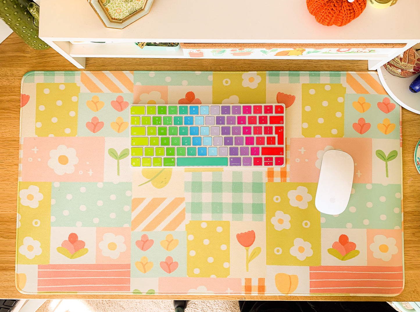 Spring Patchwork - Large Gaming Mouse Mat