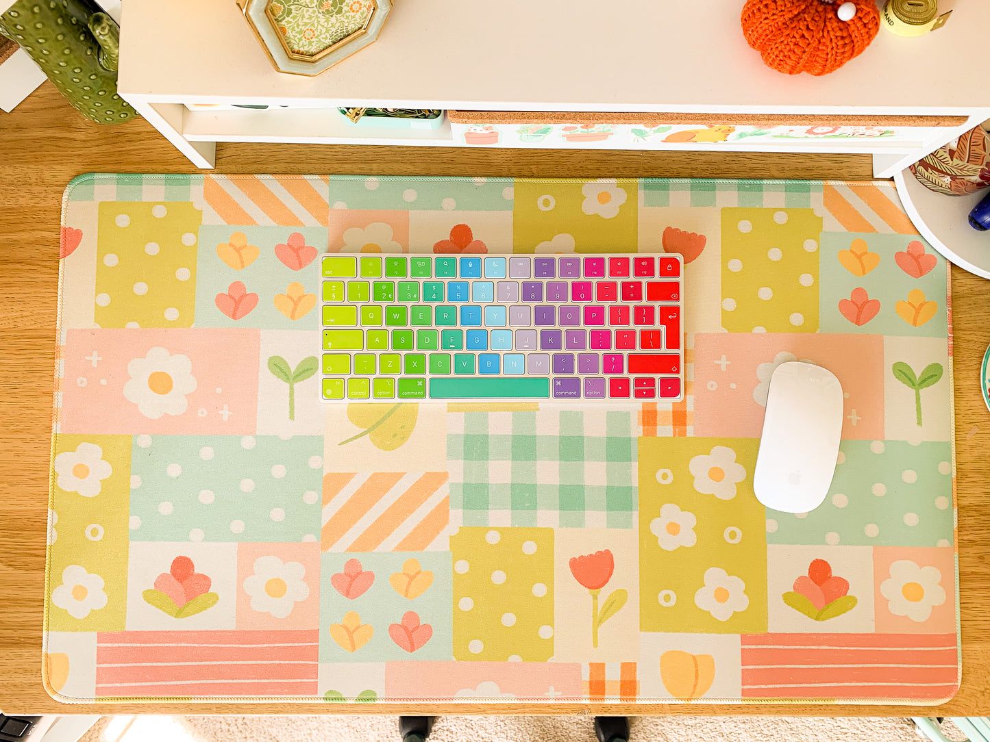 Spring Patchwork - Large Gaming Mouse Mat