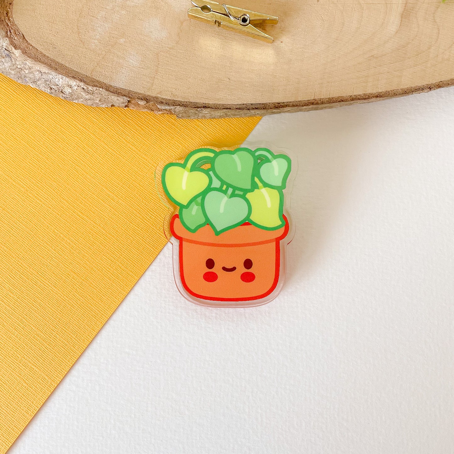 Happy Plant - Acrylic Clip