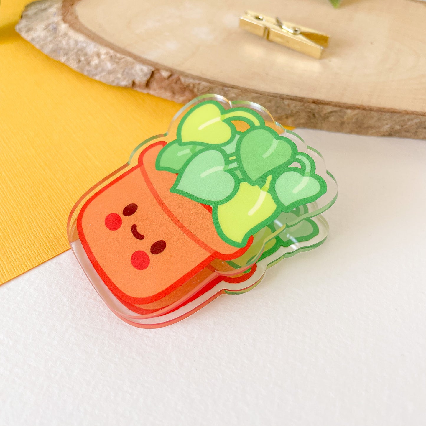 Happy Plant - Acrylic Clip