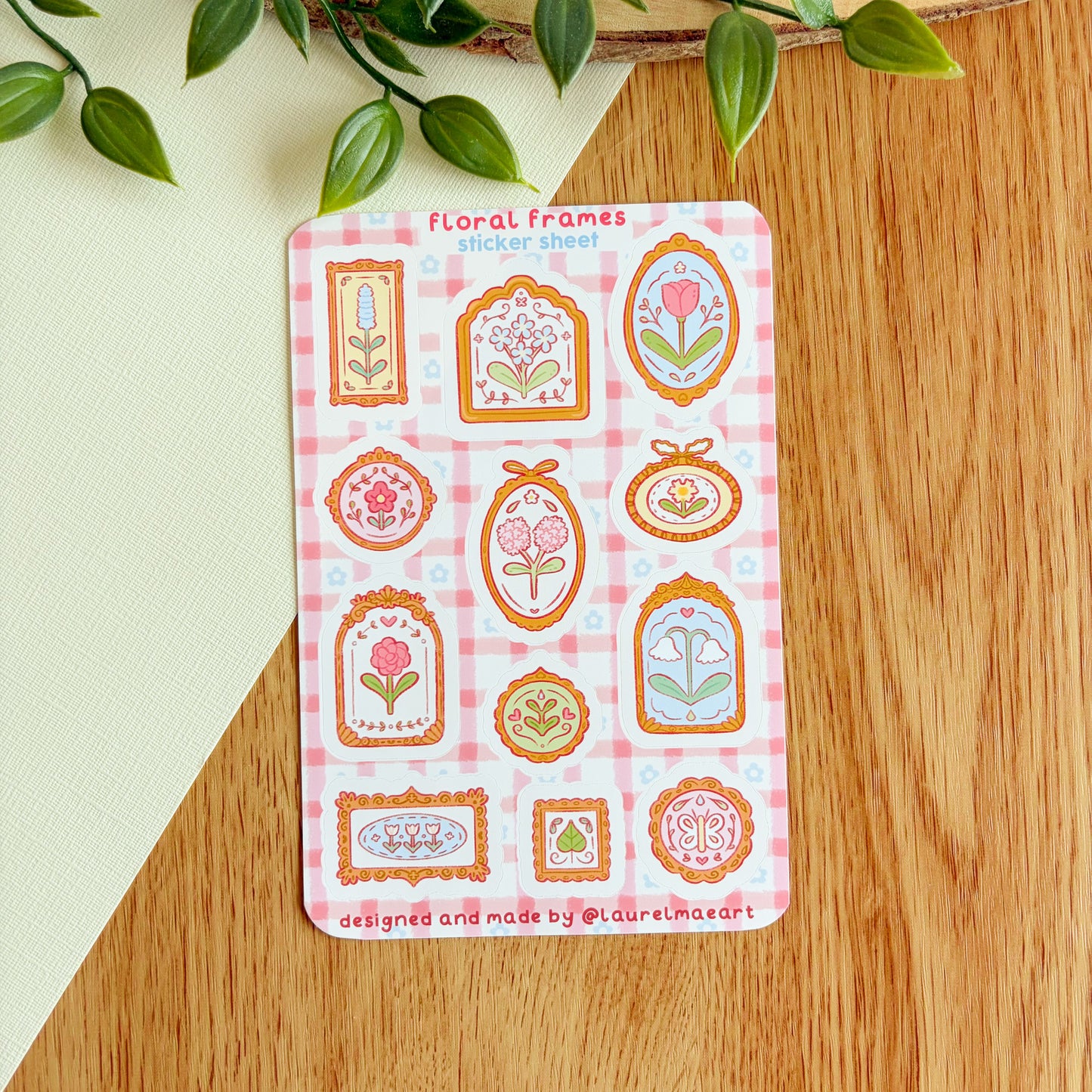 Floral Frames - Sticker Sheet