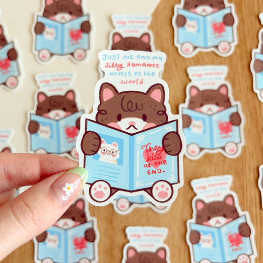 Just Me and My Silly Romance Novels - Matte Vinyl Sticker