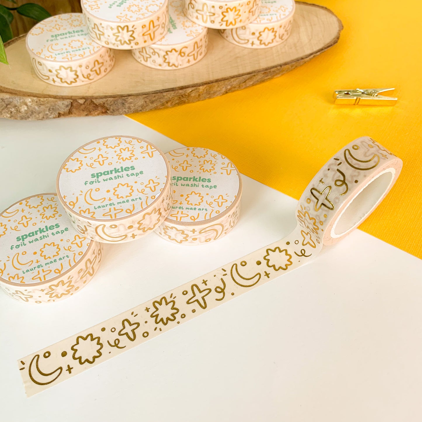 Sparkles - Gold Foil Washi Tape (Light)