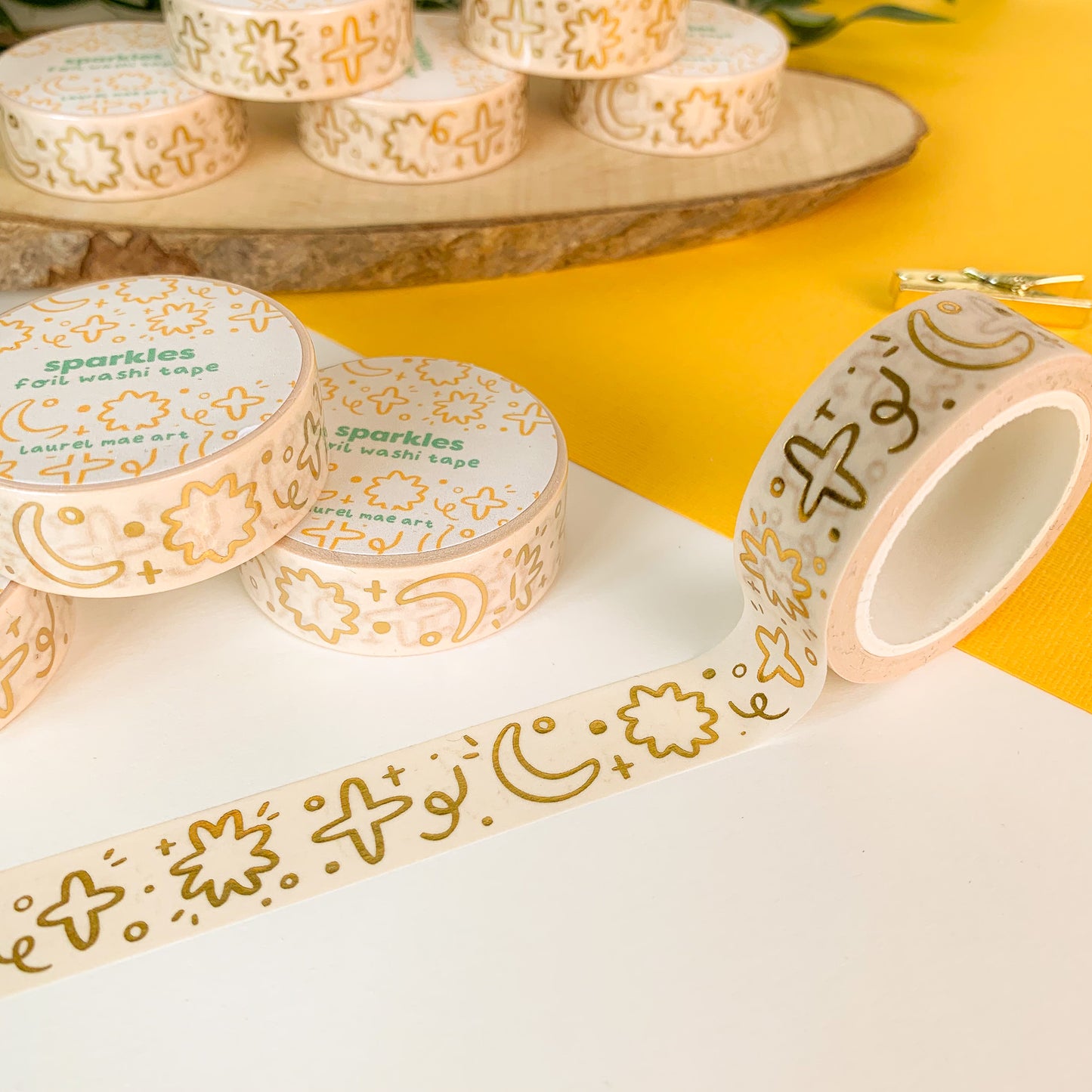 Sparkles - Gold Foil Washi Tape (Light)