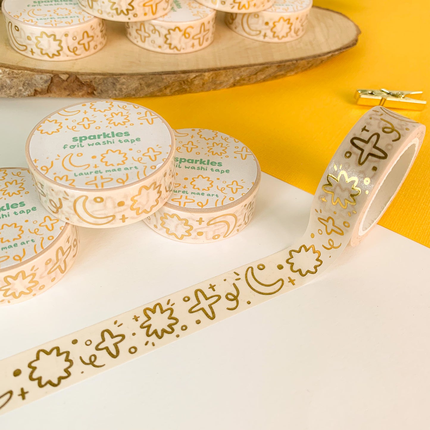 Sparkles - Gold Foil Washi Tape (Light)