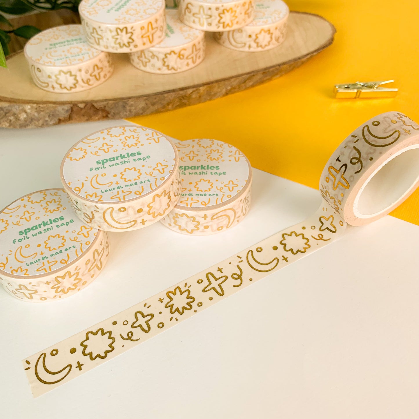 Sparkles - Gold Foil Washi Tape (Light)
