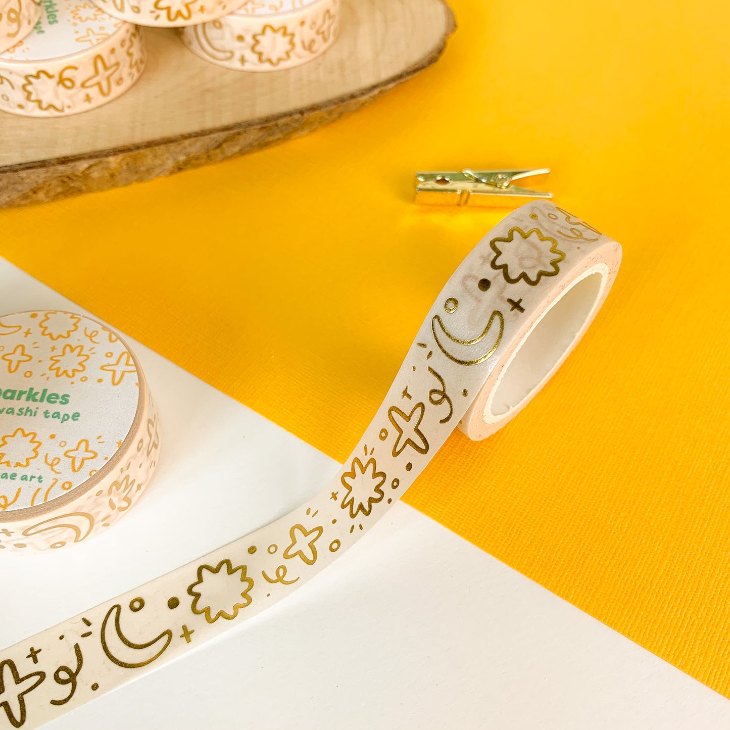 Sparkles - Gold Foil Washi Tape (Light)
