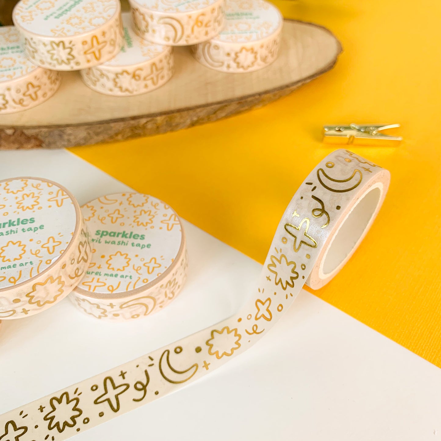 Sparkles - Gold Foil Washi Tape (Light)
