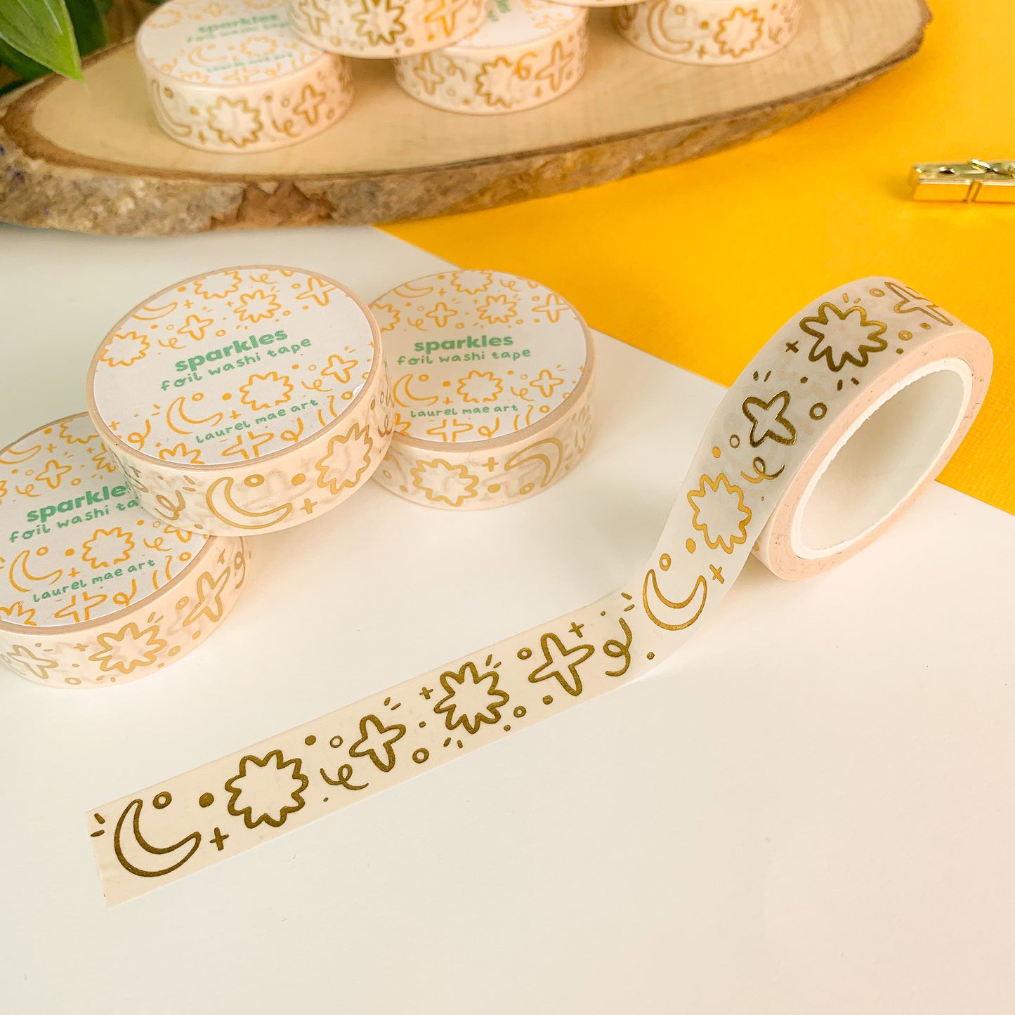 Sparkles - Gold Foil Washi Tape (Light)