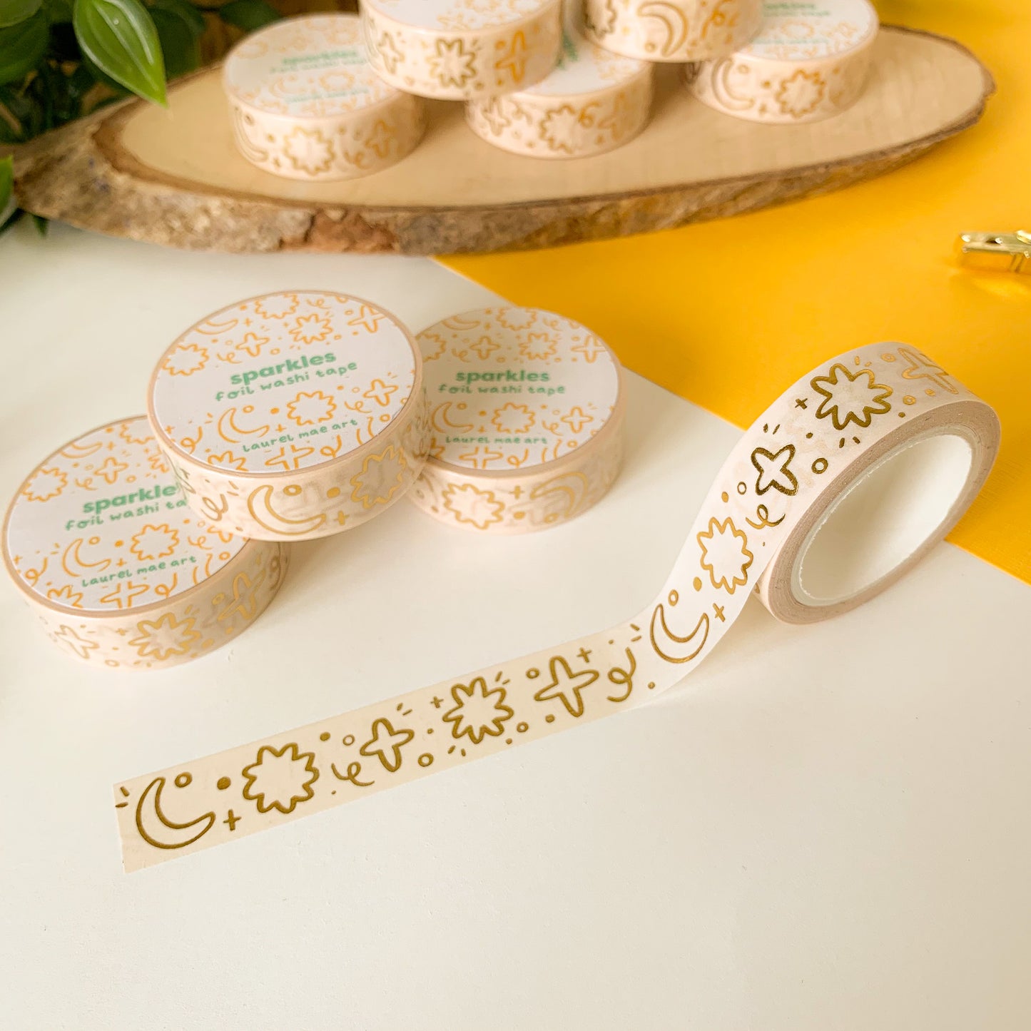 Sparkles - Gold Foil Washi Tape (Light)