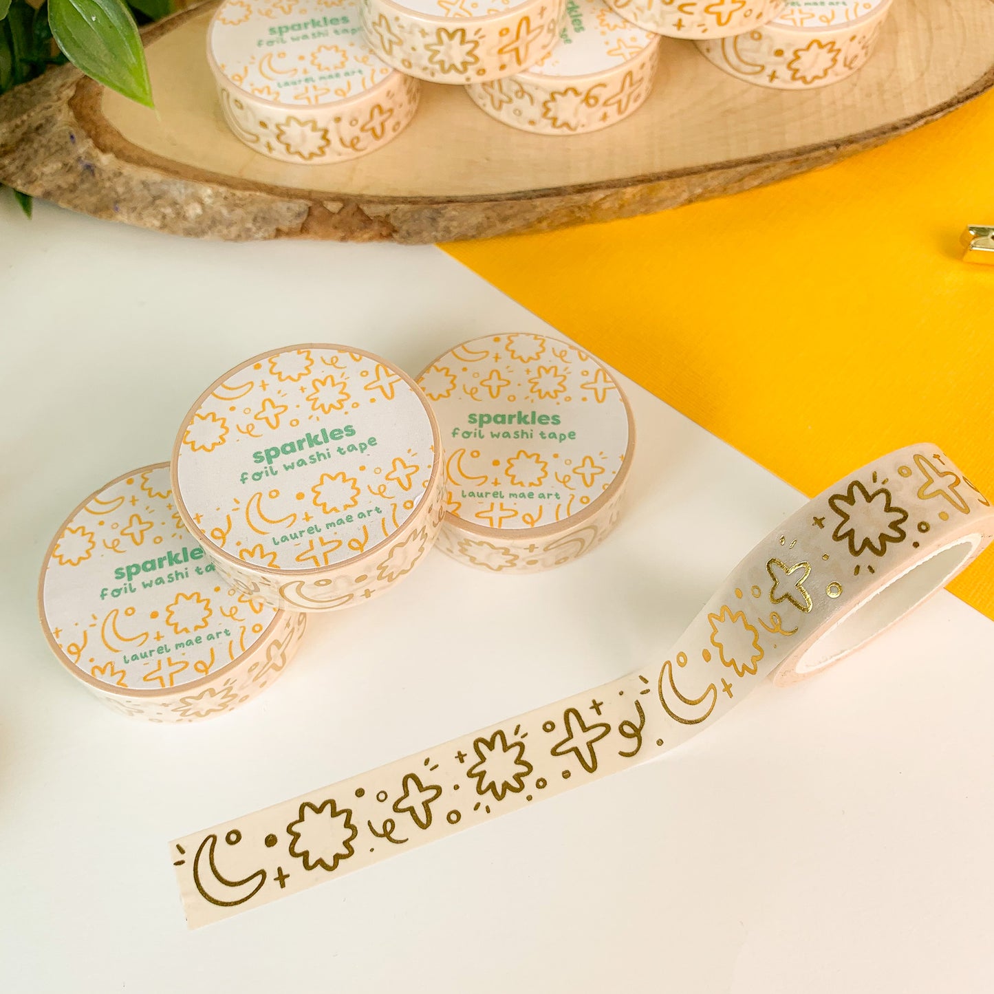 Sparkles - Gold Foil Washi Tape (Light)