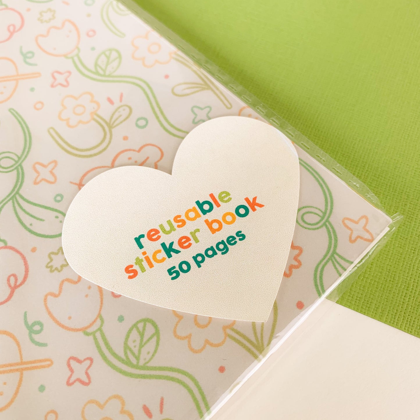 Floral Pattern - Reusable Sticker Book