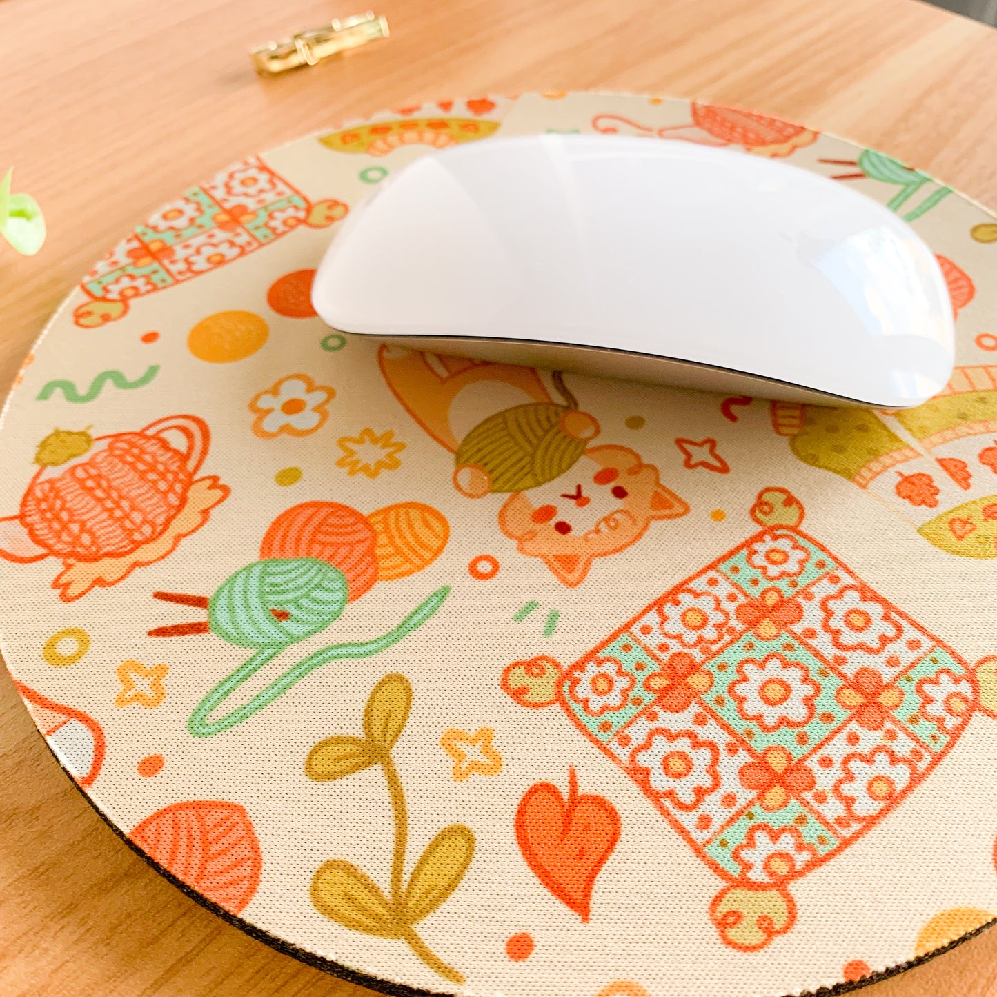 Cozy Knits - Round Mouse Mat