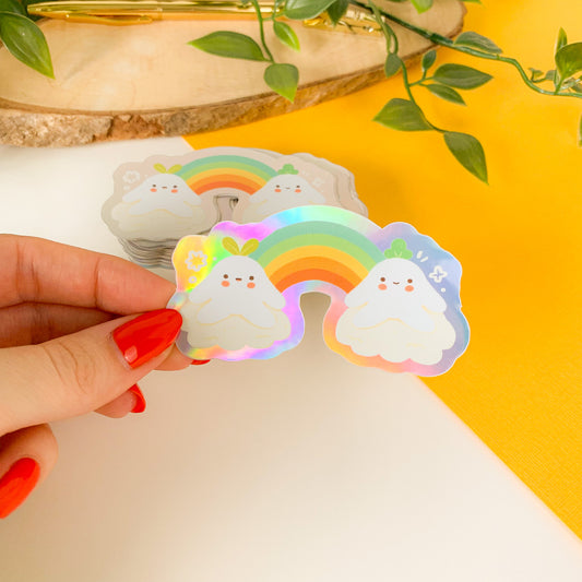 Rainbow Meebloos - Iridescent Sticker