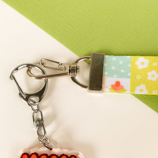 Spring Patchwork - Lanyard Keychain