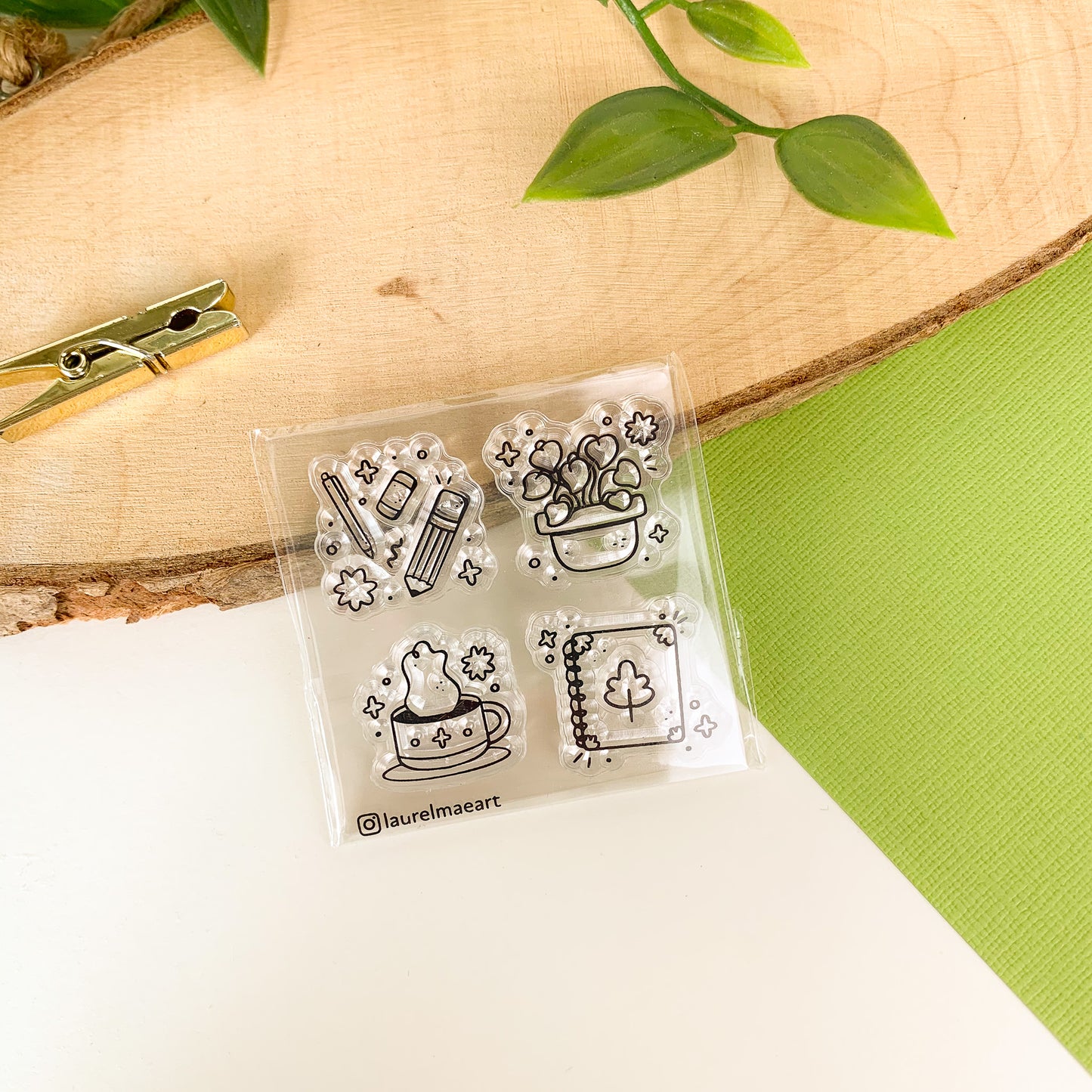 Pretty Stationery - Clear Acrylic Stamp Set