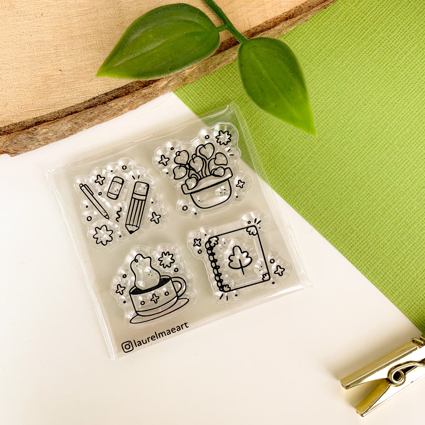 Pretty Stationery - Clear Acrylic Stamp Set