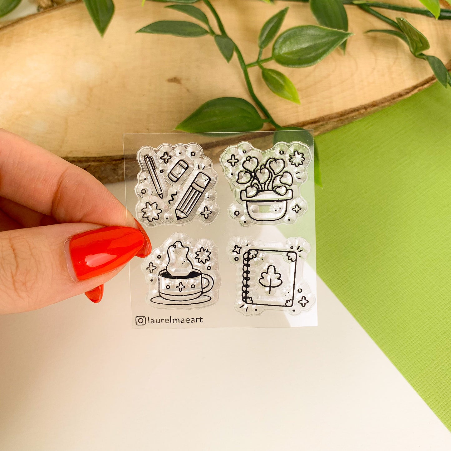 Pretty Stationery - Clear Acrylic Stamp Set