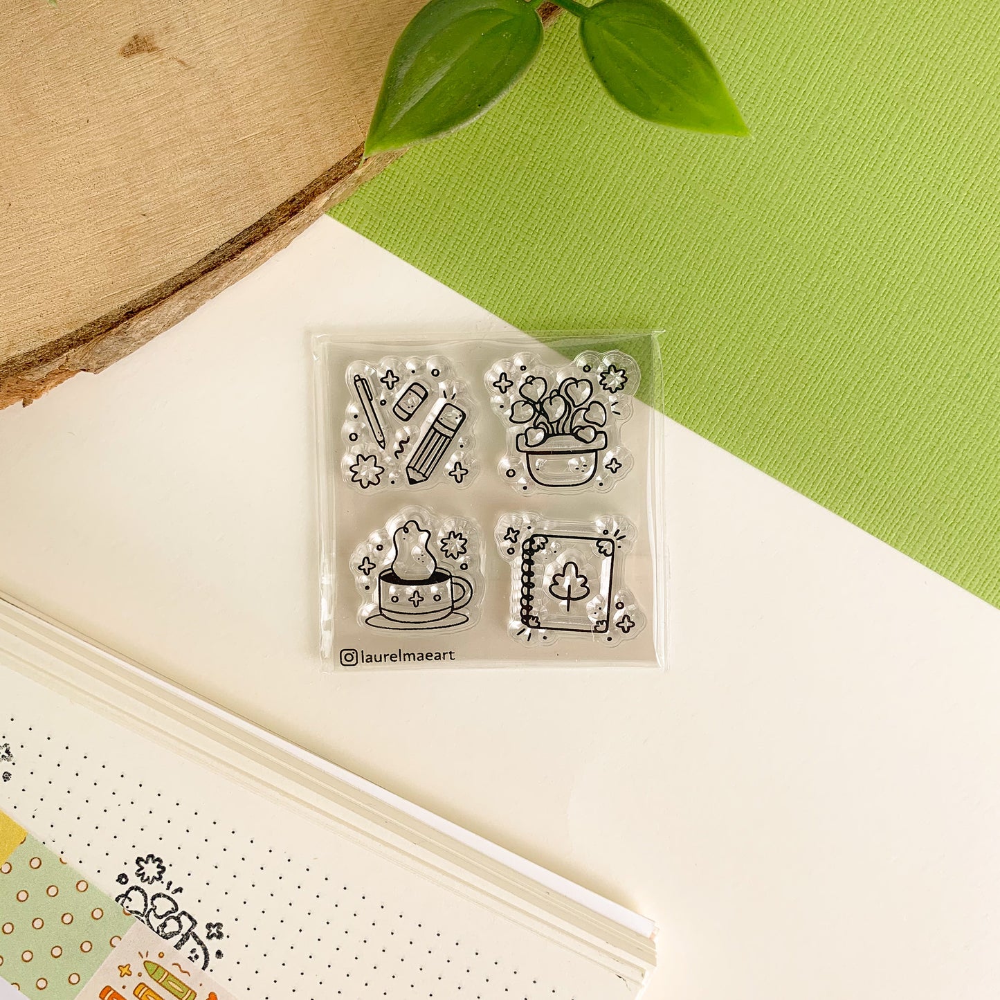 Pretty Stationery - Clear Acrylic Stamp Set