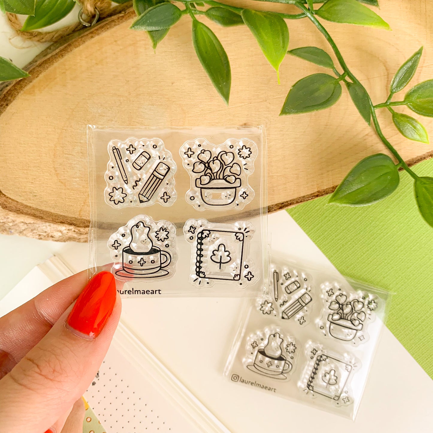 Pretty Stationery - Clear Acrylic Stamp Set