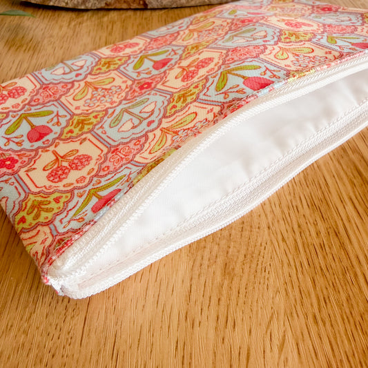 Scalloped Floral Pattern - Pencil Case