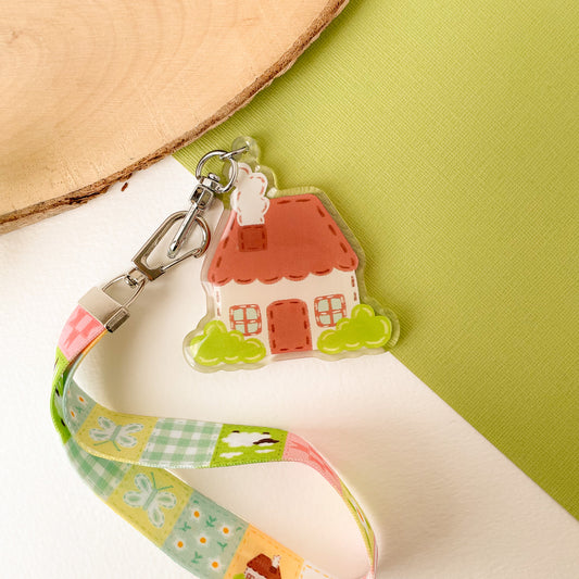 Cottagecore Blanket - Lanyard Keychain