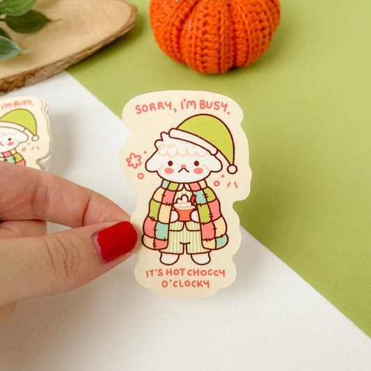 Hot Choccy O'Clocky (Lamb) - Matte Vinyl Sticker