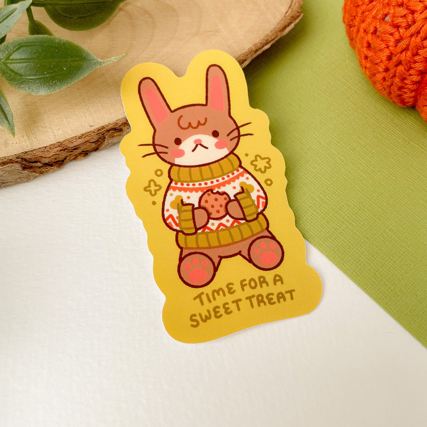 Time for a Sweet Treat (Rabbit) - Matte Vinyl Sticker