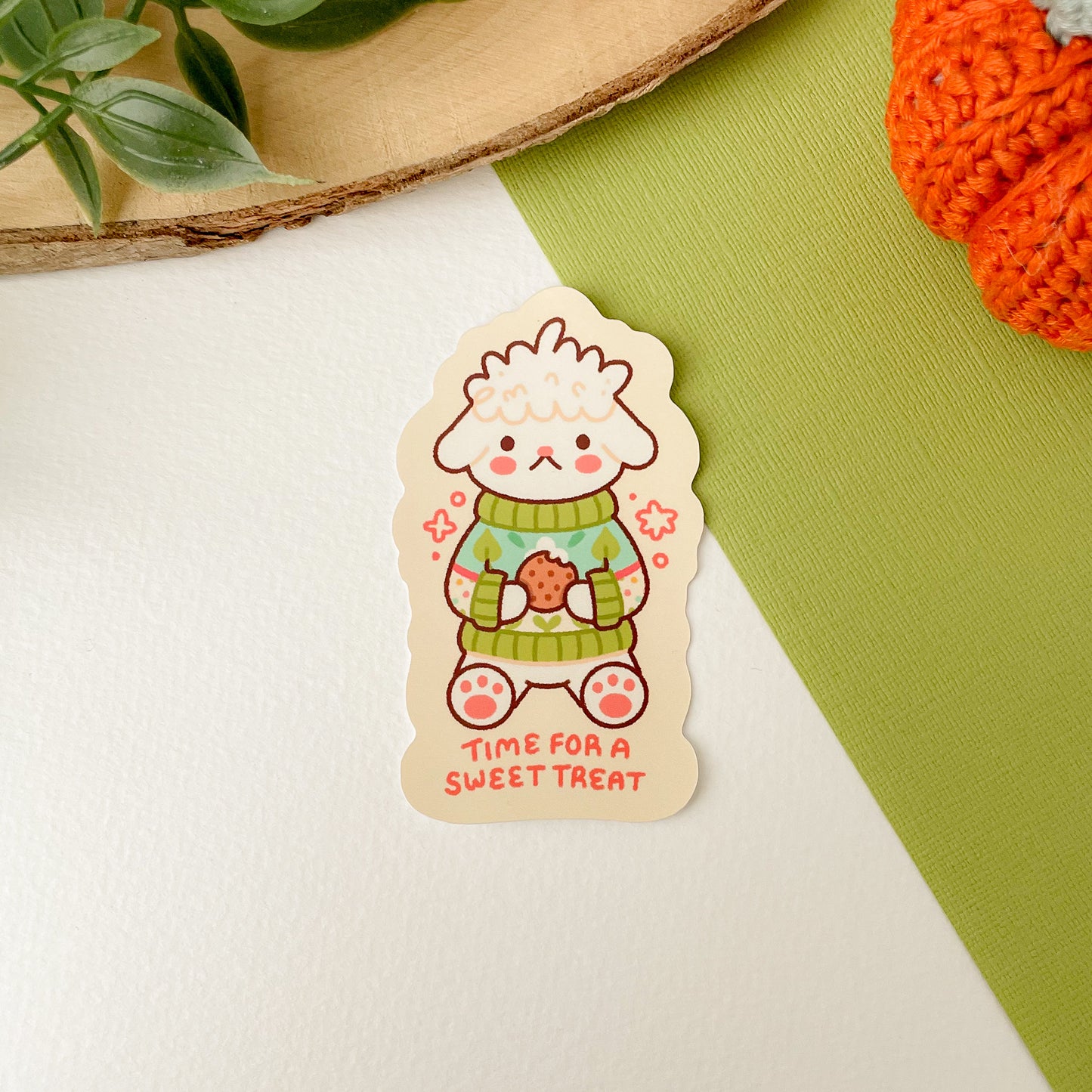 Time for a Sweet Treat (Lamb) - Matte Vinyl Sticker