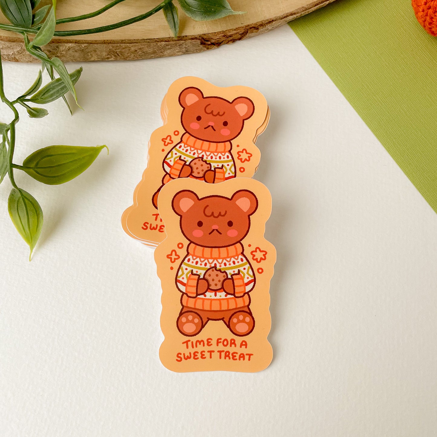 Time for a Sweet Treat (Bear) - Matte Vinyl Sticker