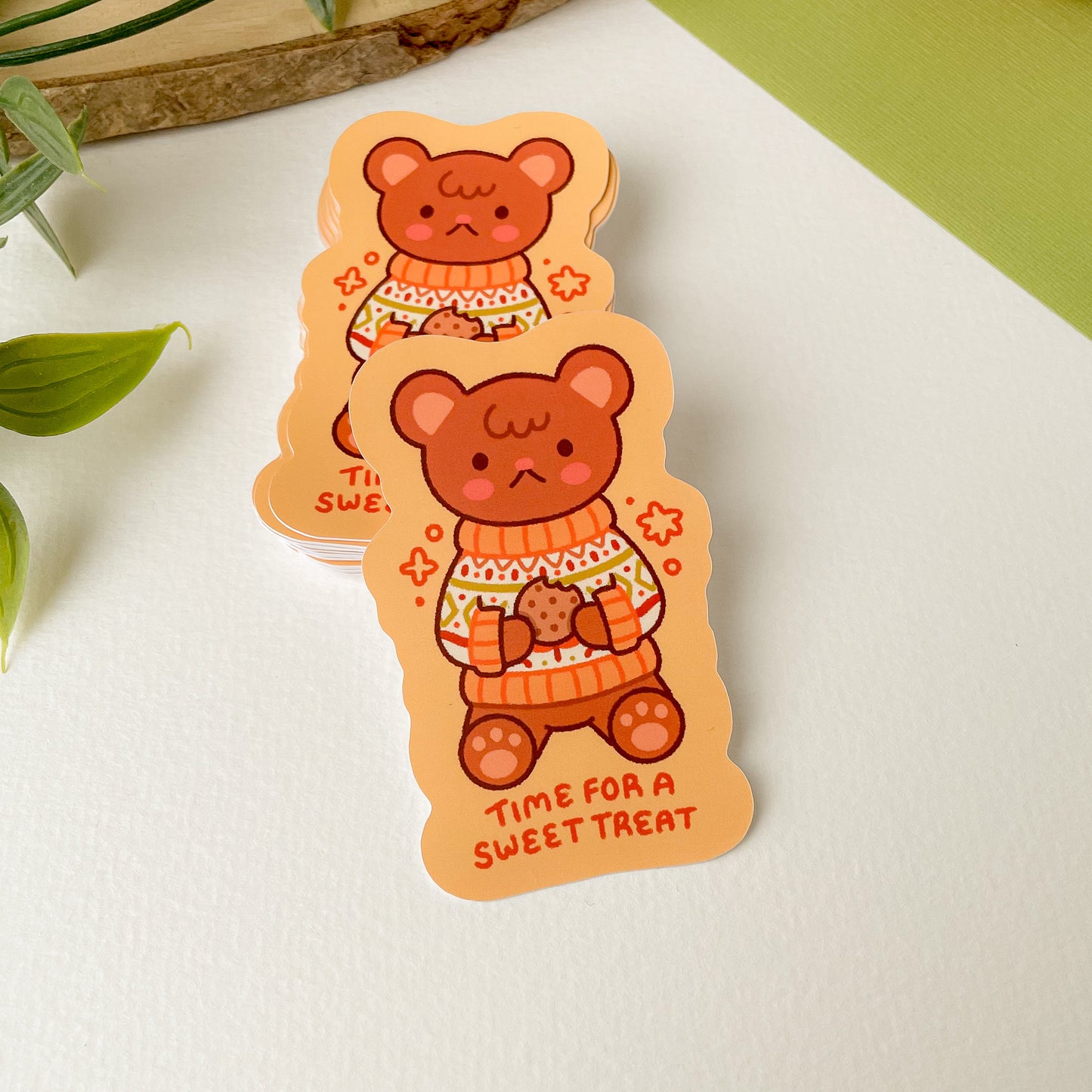 Time for a Sweet Treat (Bear) - Matte Vinyl Sticker
