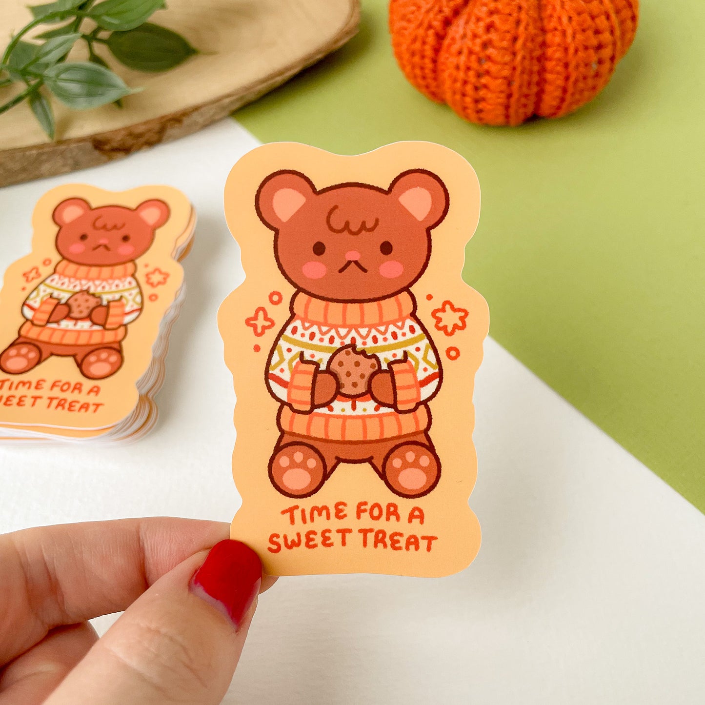 Time for a Sweet Treat (Bear) - Matte Vinyl Sticker