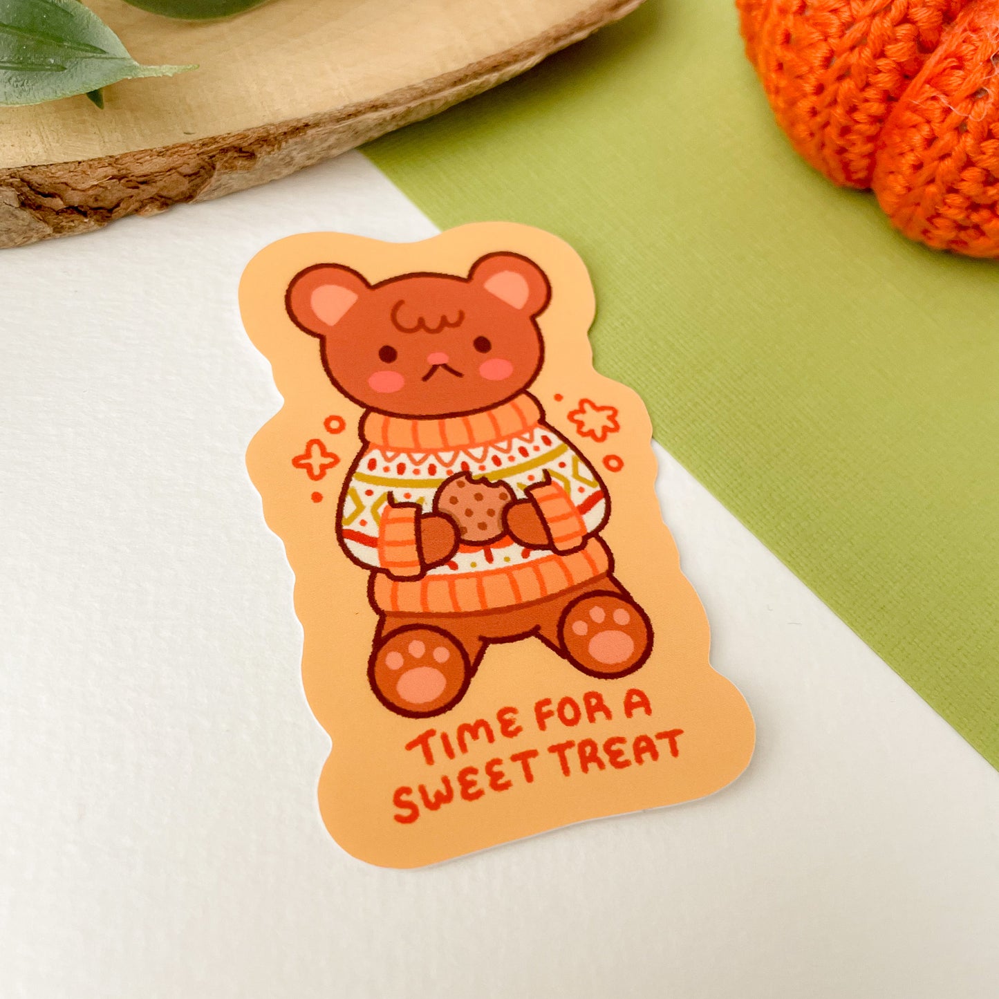 Time for a Sweet Treat (Bear) - Matte Vinyl Sticker