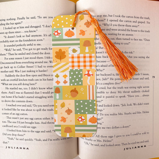 Cozy Patchwork Bookmark
