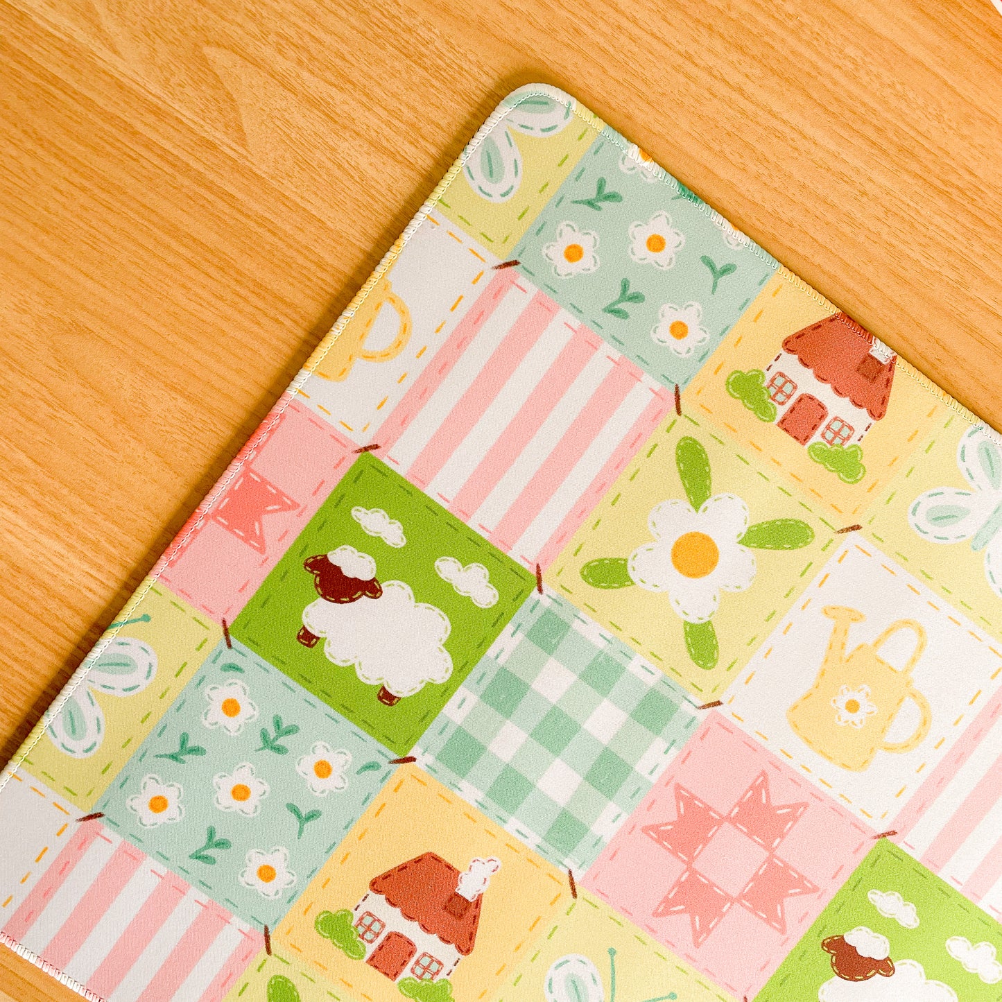 Cottagecore Blanket - Large Gaming Mouse Mat