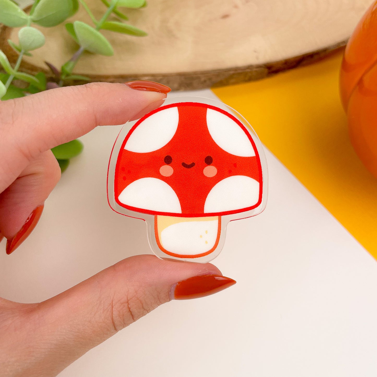 Mushroom Acrylic Clip